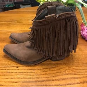 Liberty Black Vegas Moro fringe booties